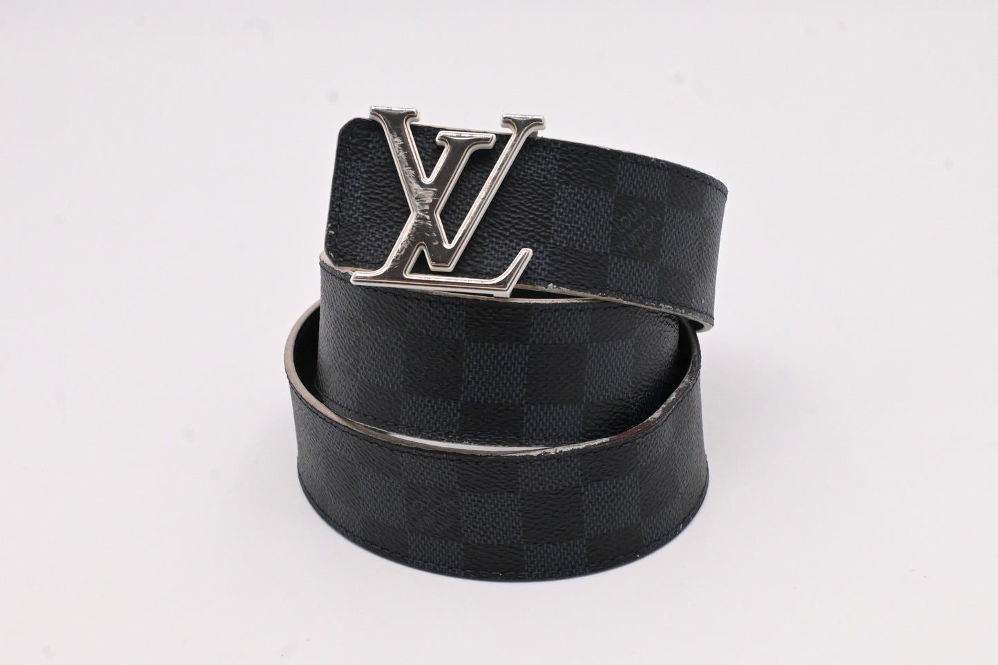 Louis Vuitton Initials Reversible Belt Cobalt Damier Canvas