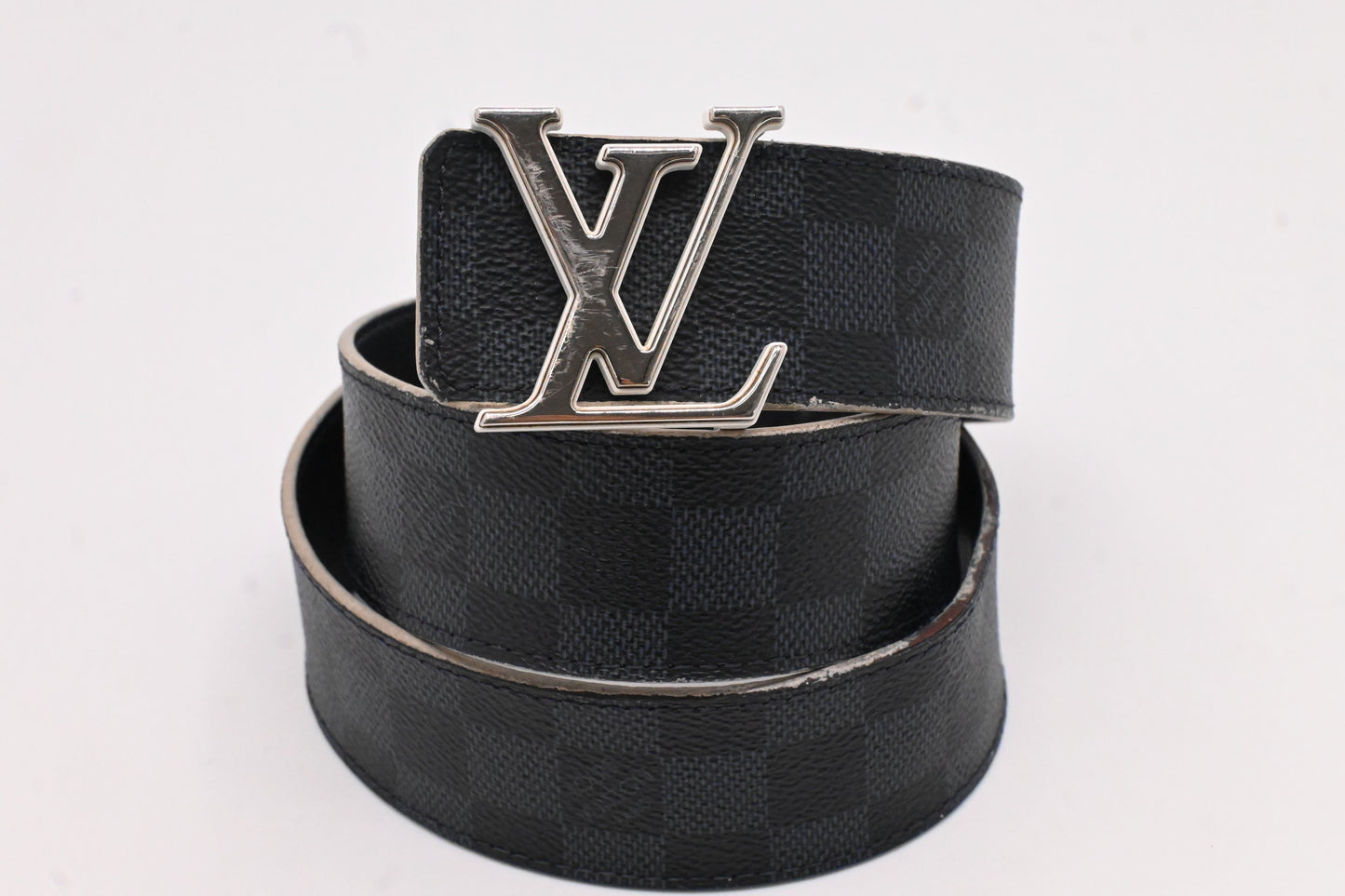 Louis Vuitton Initials Reversible Belt Cobalt Damier Canvas