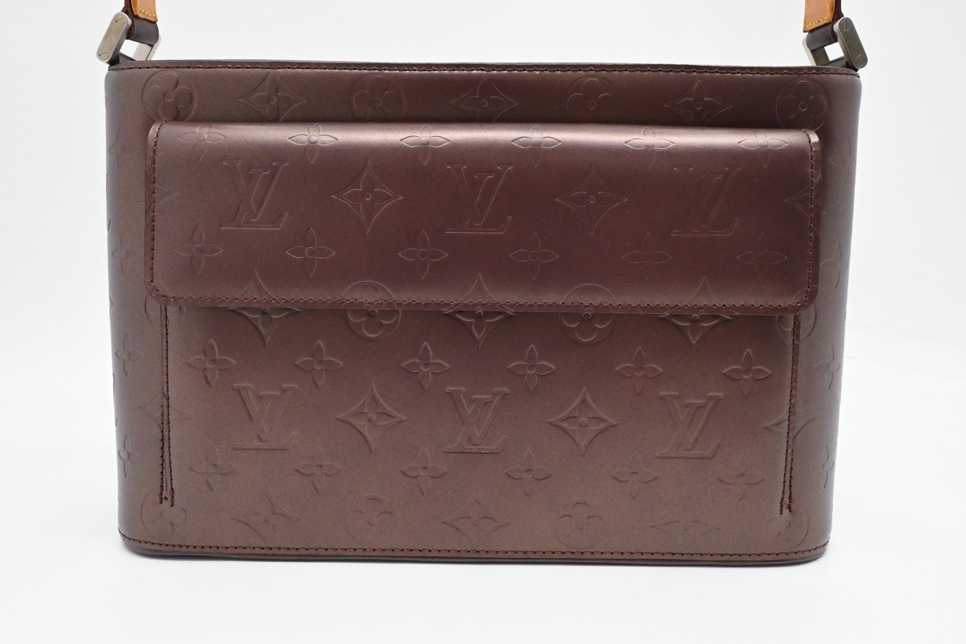 Louis Vuitton Alston Matte Leather Red Handbag
