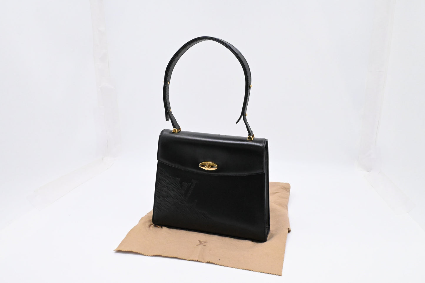 Louis Vuitton Sparte Black Leather Shoulder Bag