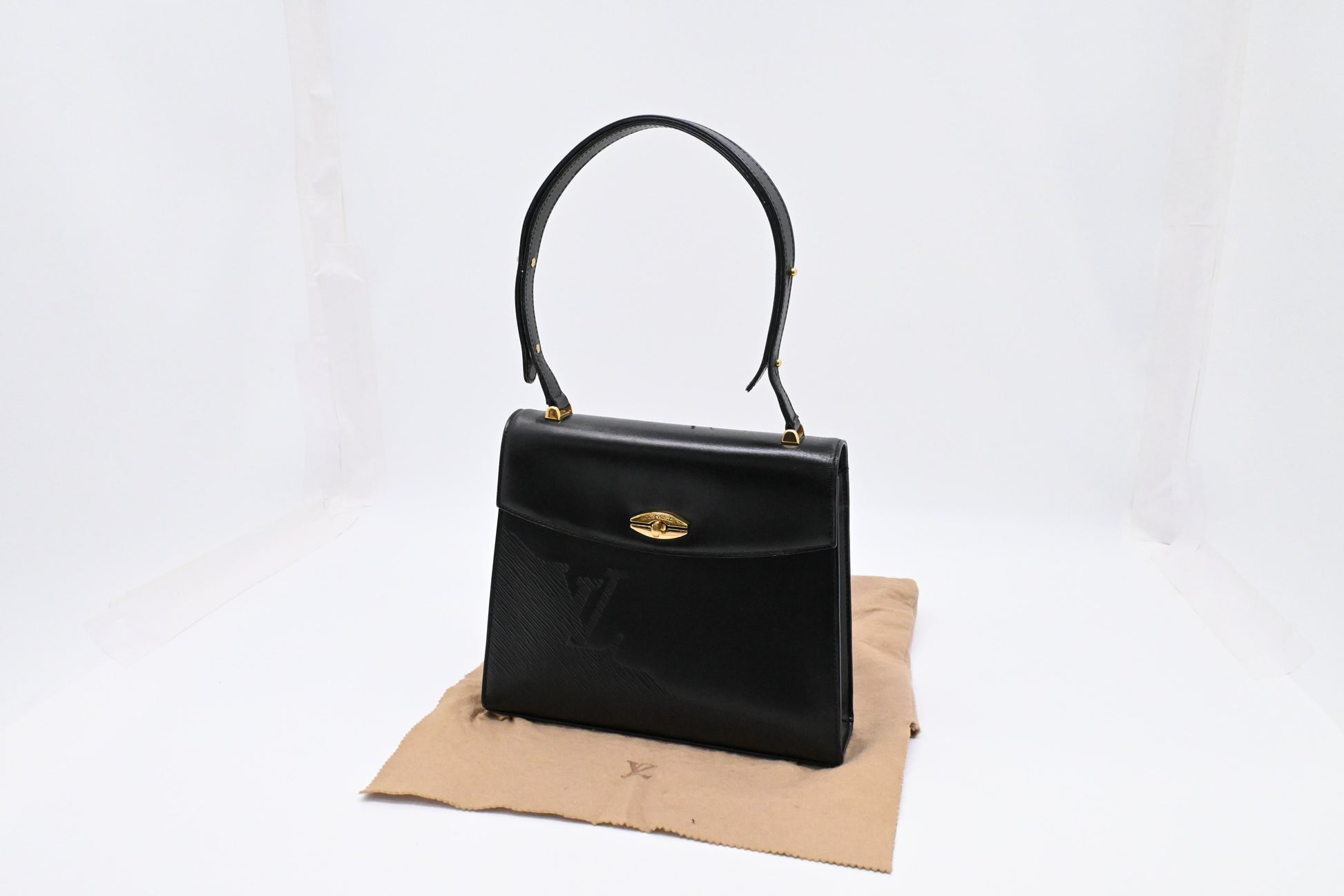Louis Vuitton Sparte Black Leather Shoulder Bag