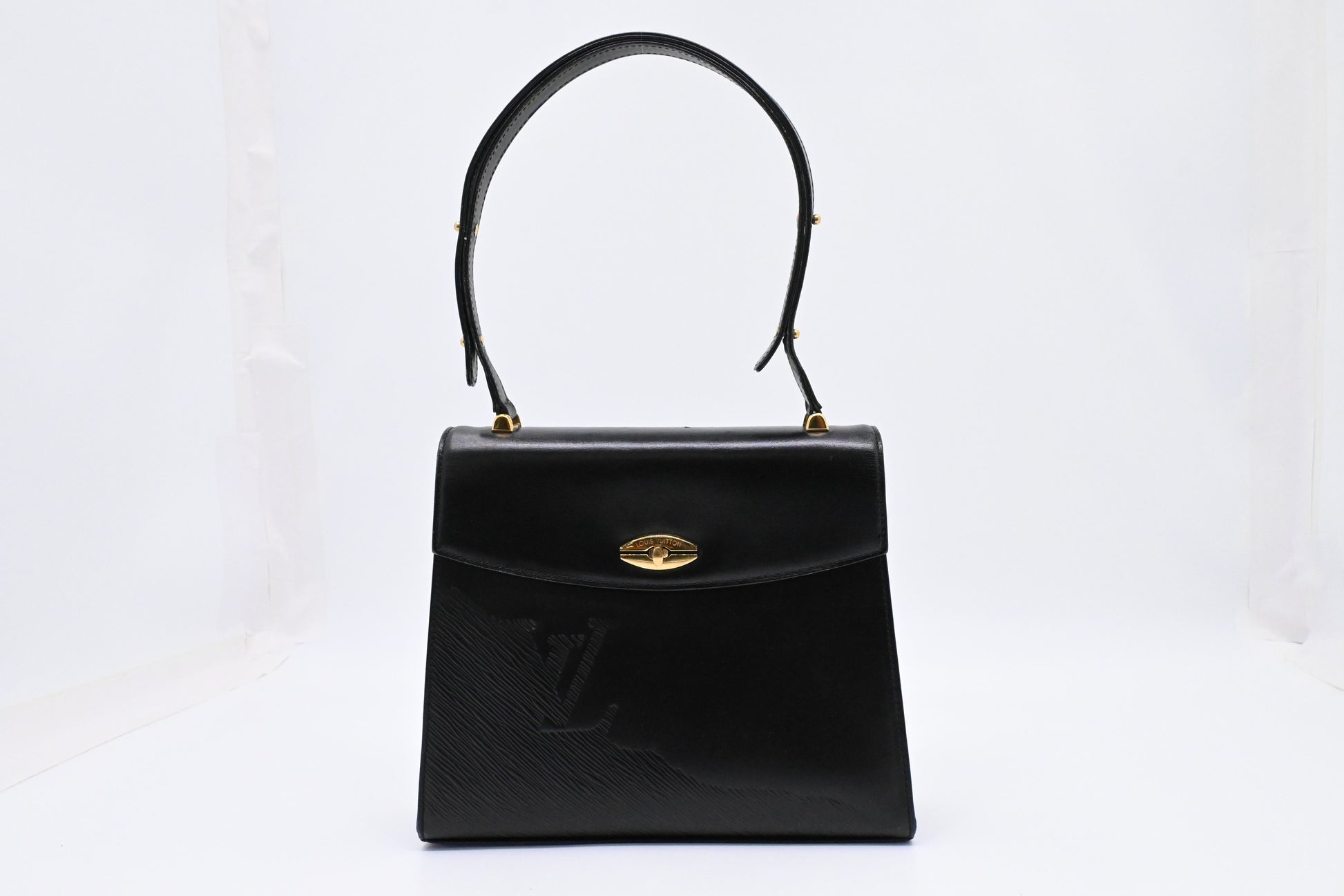 Louis Vuitton Sparte Black Leather Shoulder Bag