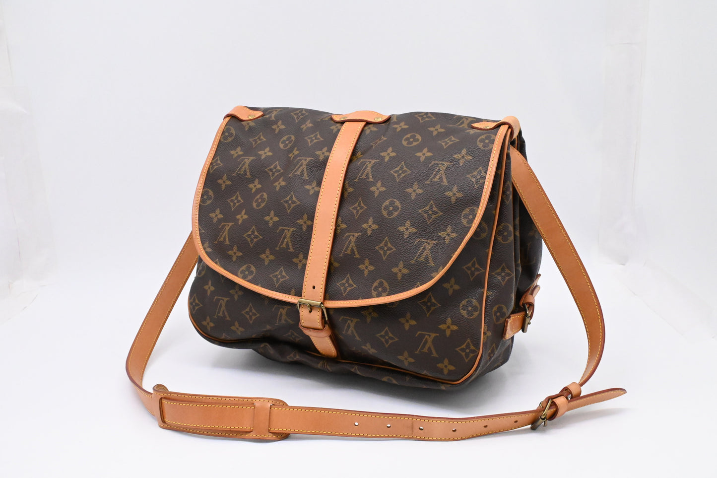 Louis Vuitton Saumur 35 Monogram Canvas Handbag Canvas 2