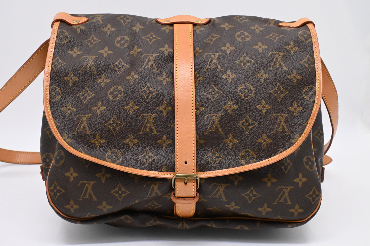 Louis Vuitton Saumur 35 Monogram Canvas Handbag Canvas 2
