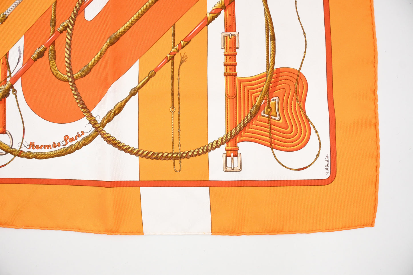 Hermes 'Clic Clac' Gavroche In Orange Silk Handbag Travel Bag