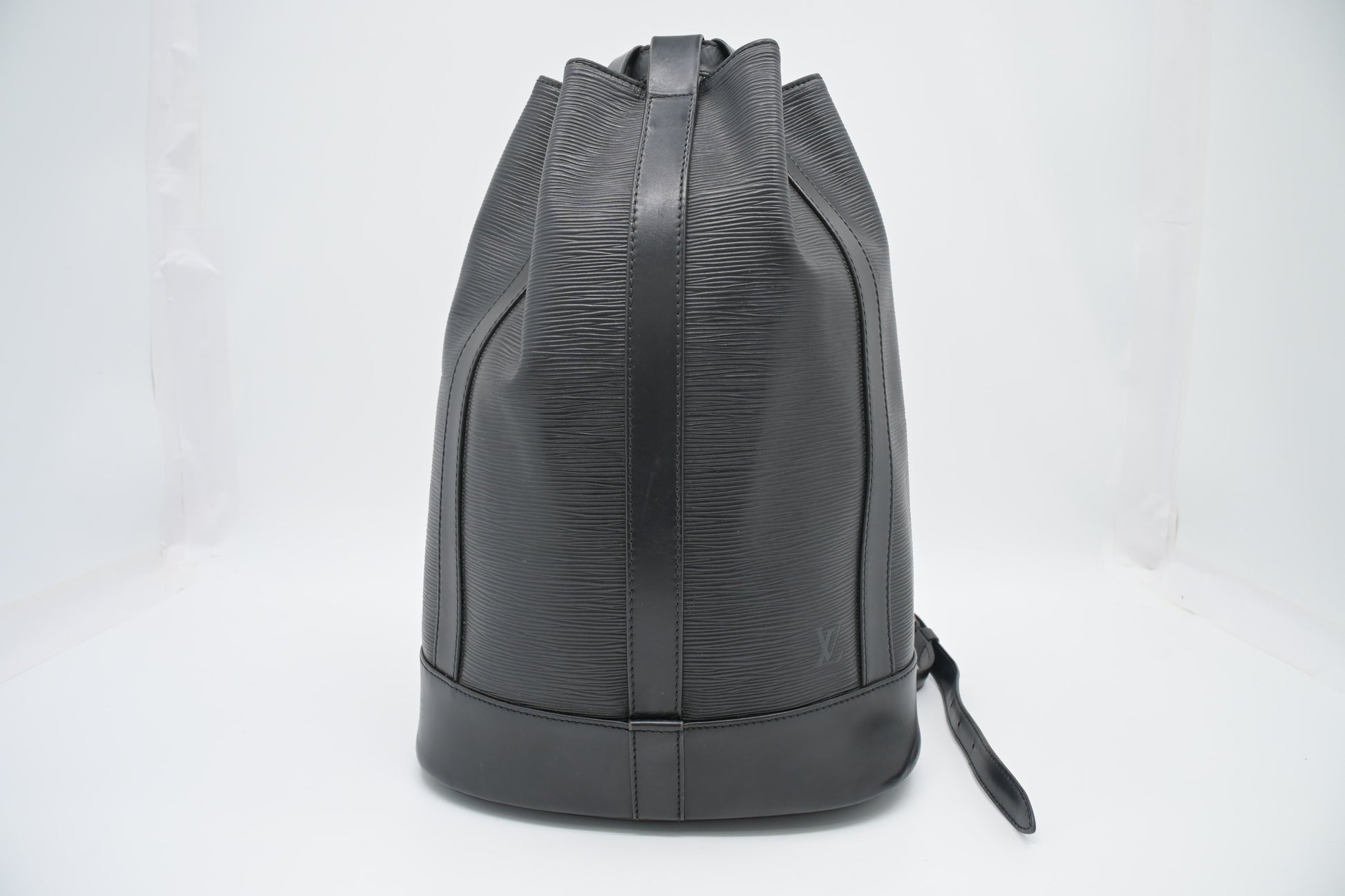 Louis Vuitton Randonnee Black PM Leather Epi Handbag