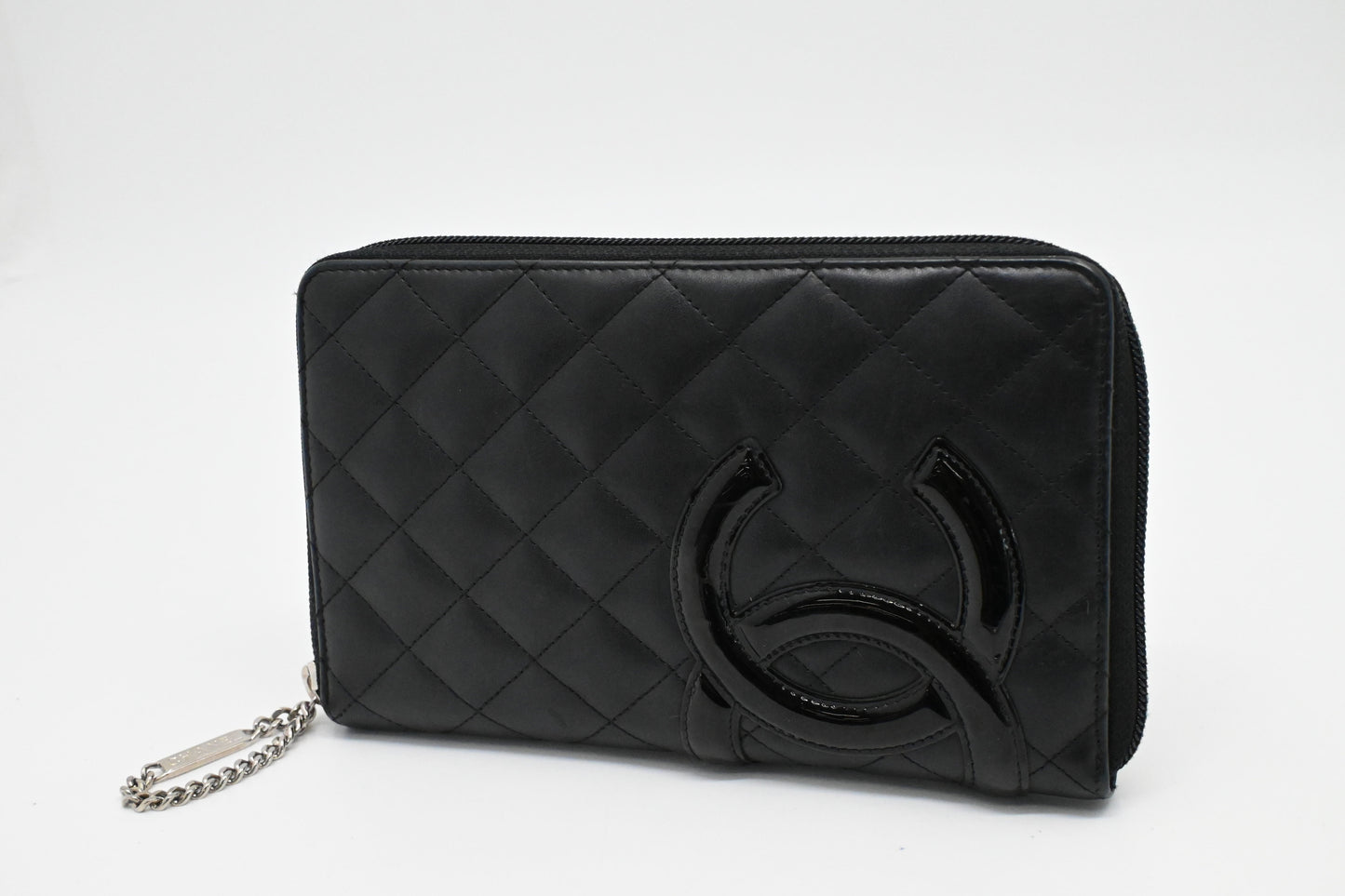 Chanel Cambon Organizer Black Leather Handbag