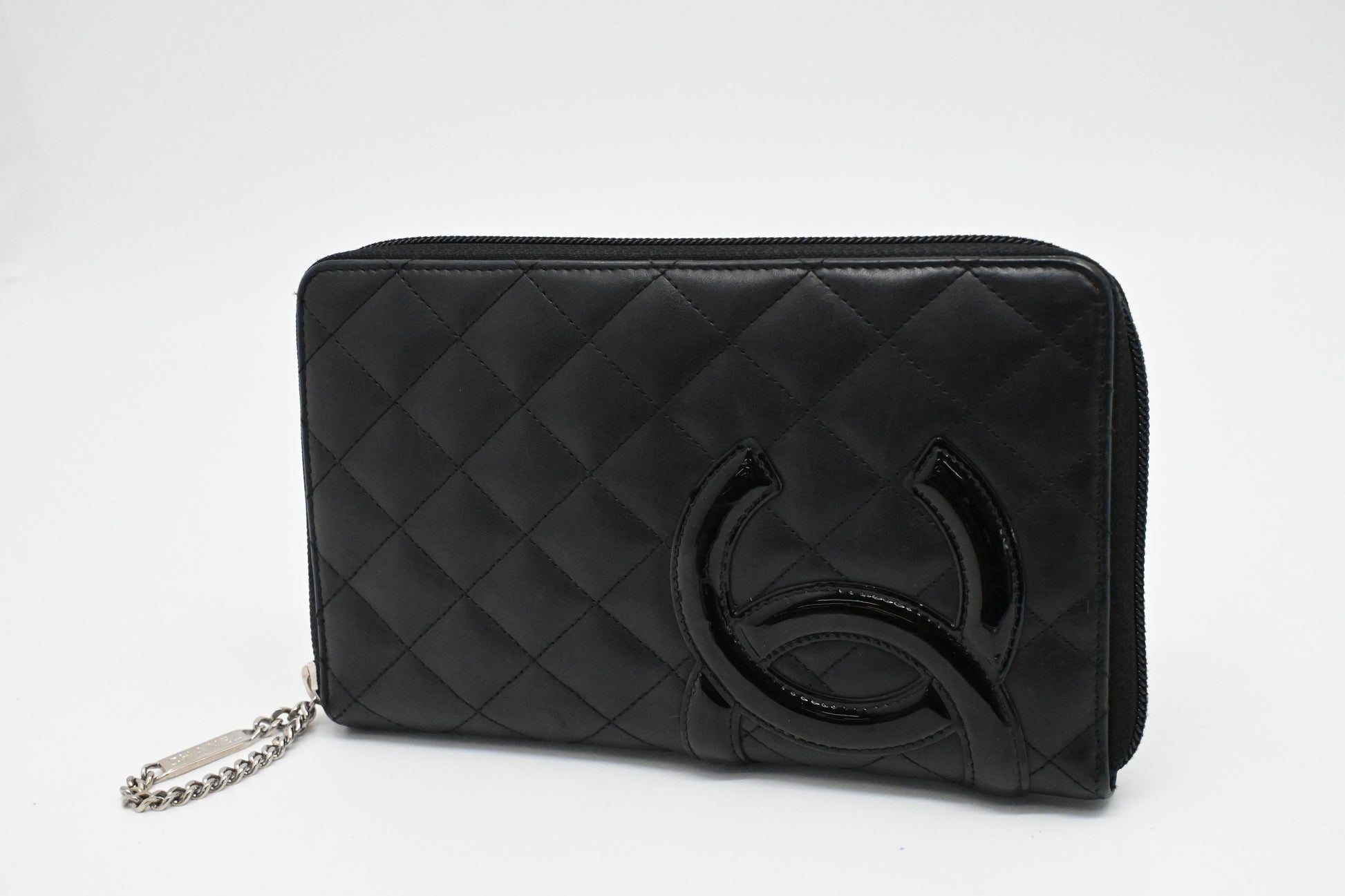 Chanel Cambon Organizer Black Leather Handbag