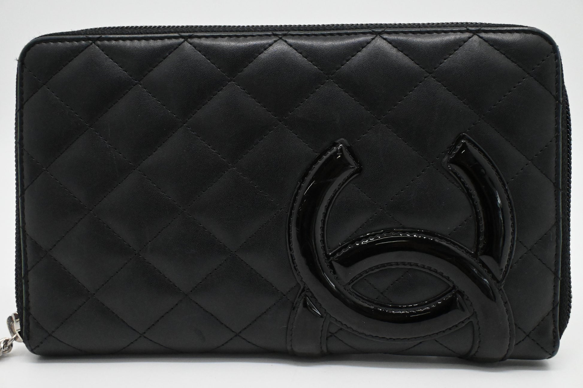 Chanel Cambon Organizer Black Leather Handbag
