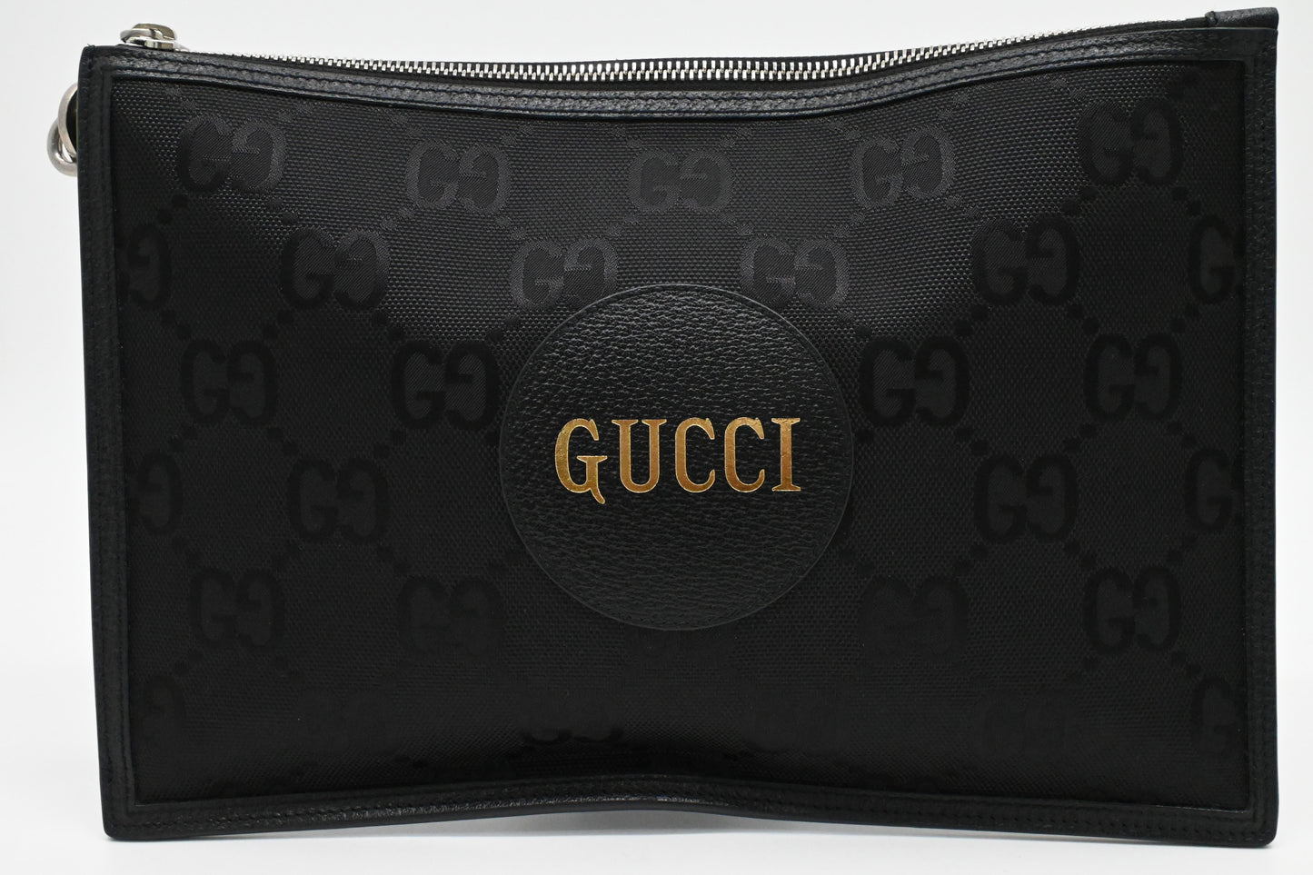 Gucci "Off Grid" Wristlet Pouch Canvas Black Handbag