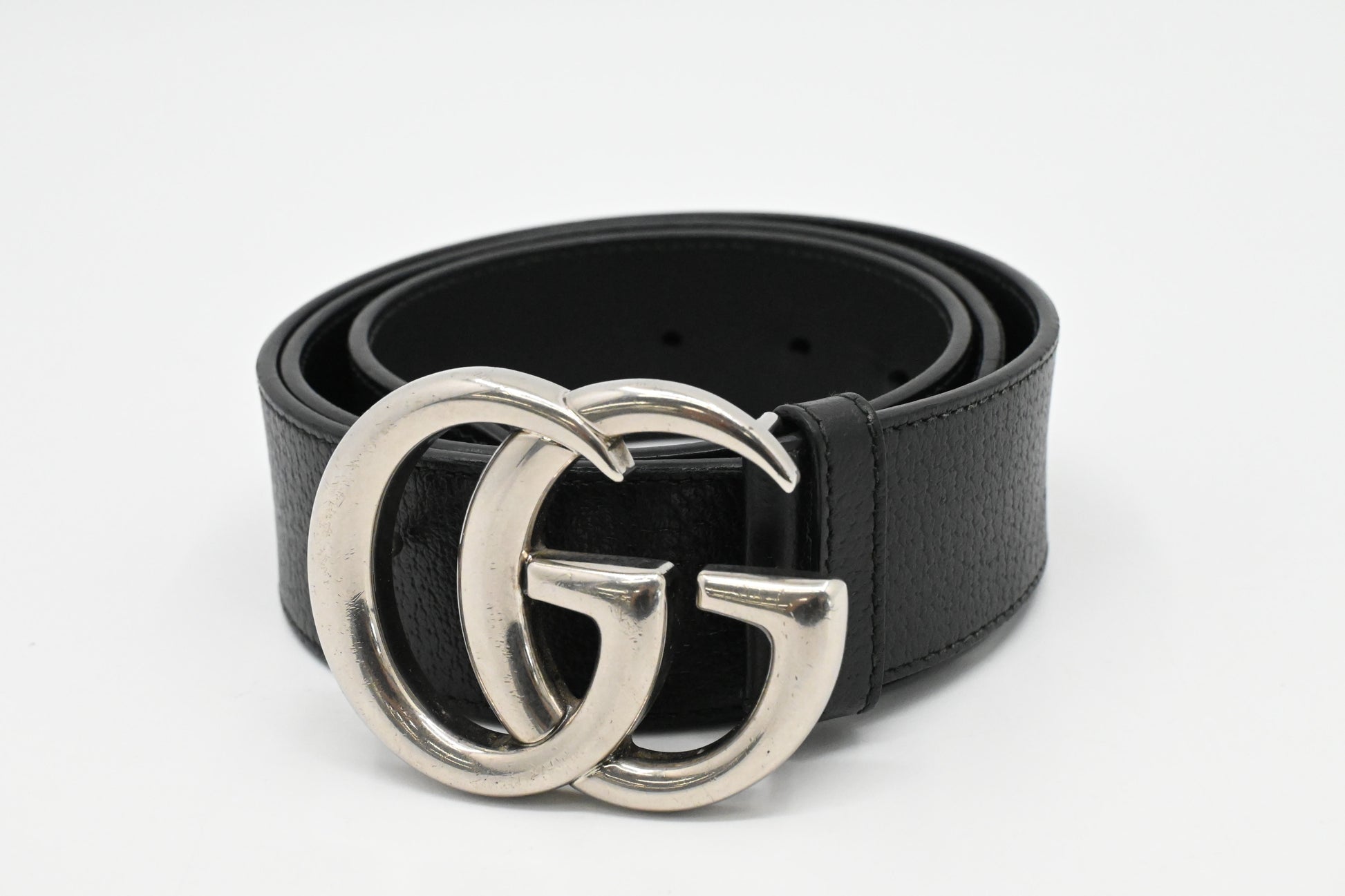 Gucci Black Leather 5 Belt