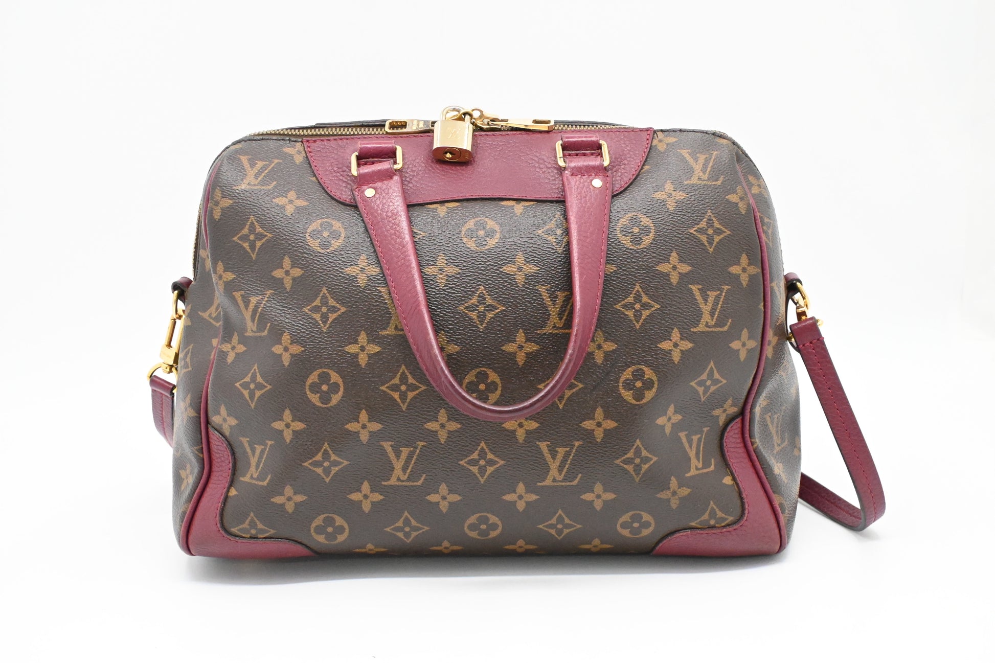 Louis Vuitton Retiro NM Aurore Monogram Canvas Leather Handbag Leather 2