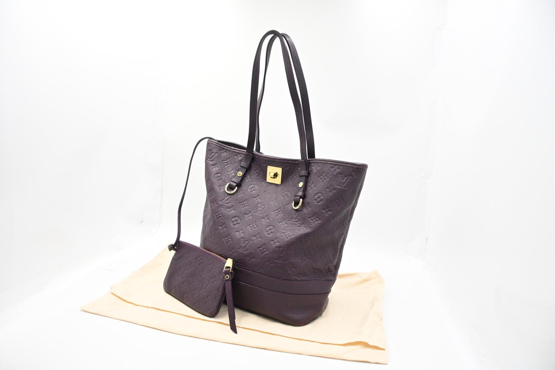 Louis Vuitton Citadine Purple Empreinte Leather Handbag