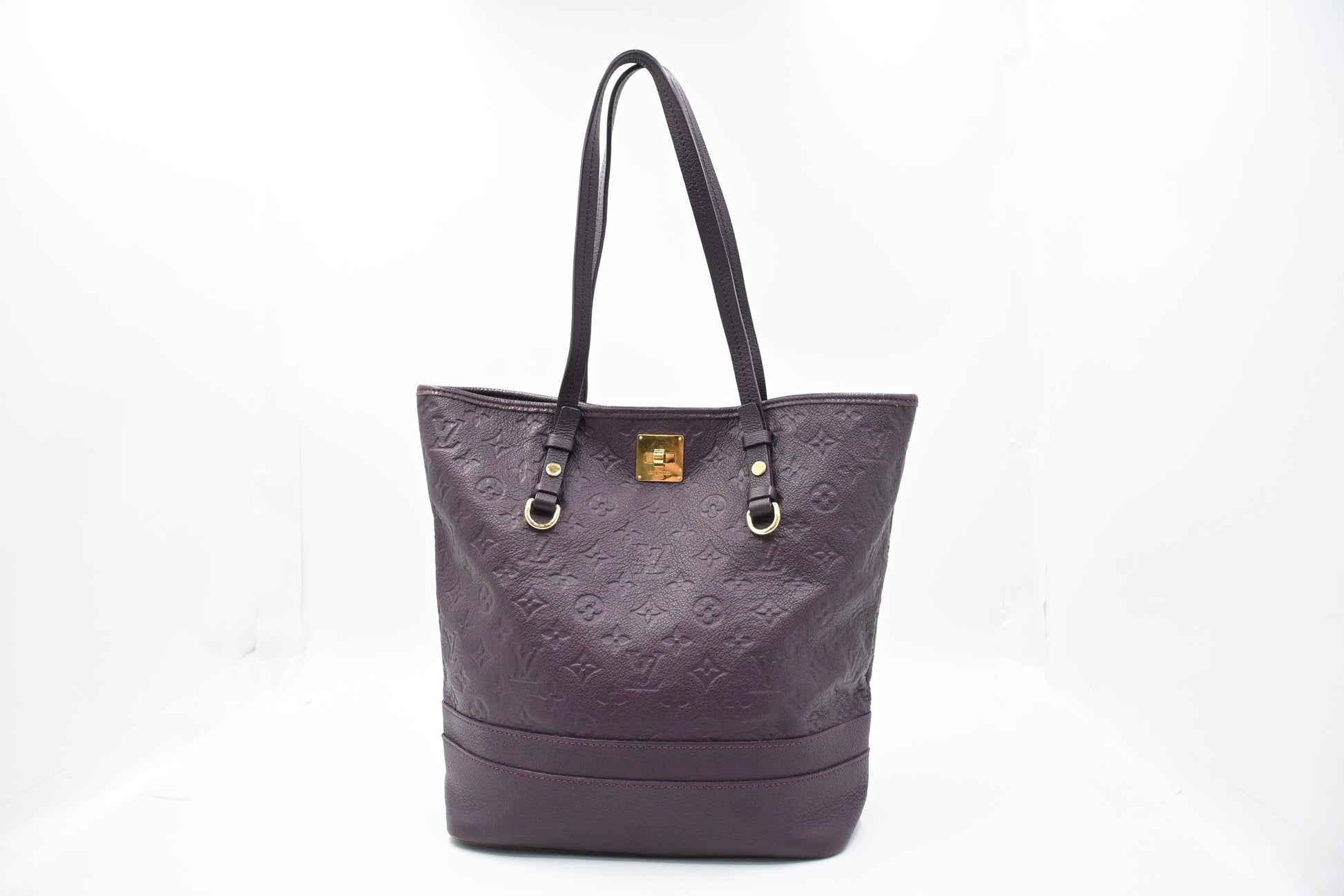 Louis Vuitton Citadine Purple Empreinte Leather Handbag