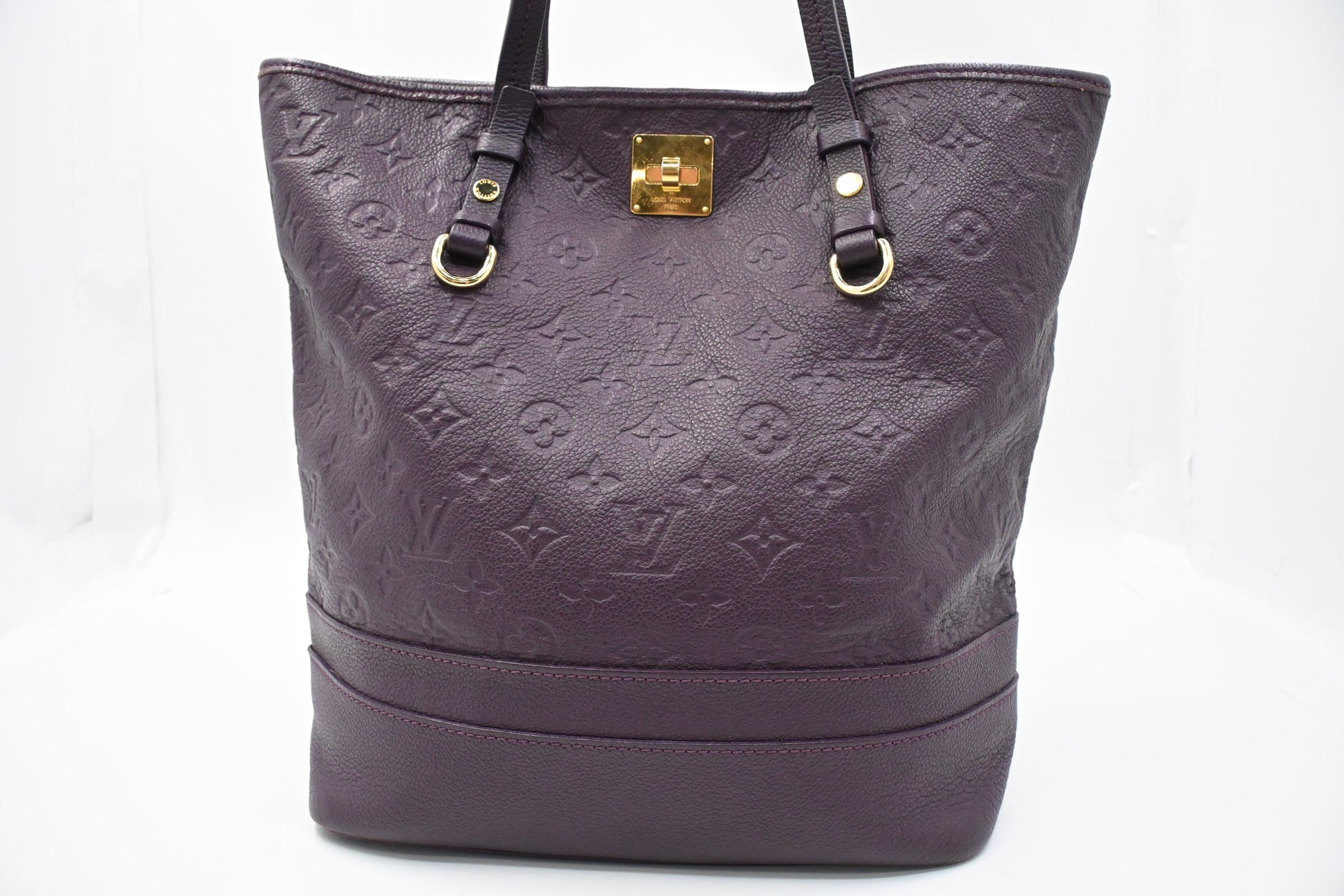 Louis Vuitton Citadine Purple Empreinte Leather Handbag