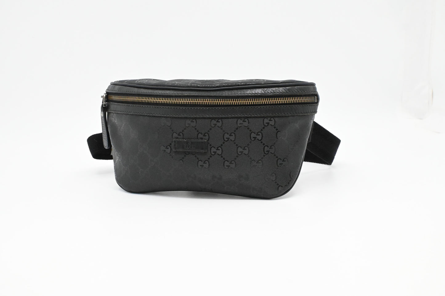 Gucci Bumbag In Imprime Handbag Canvas Black Travel Bag