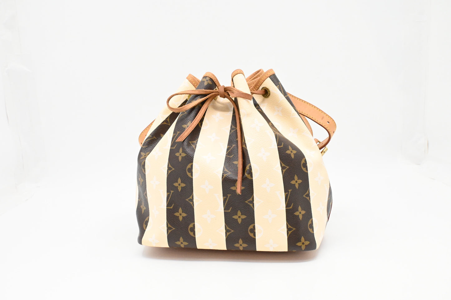 Louis Vuitton Petit Noe Rayures Monogram Canvas Handbag