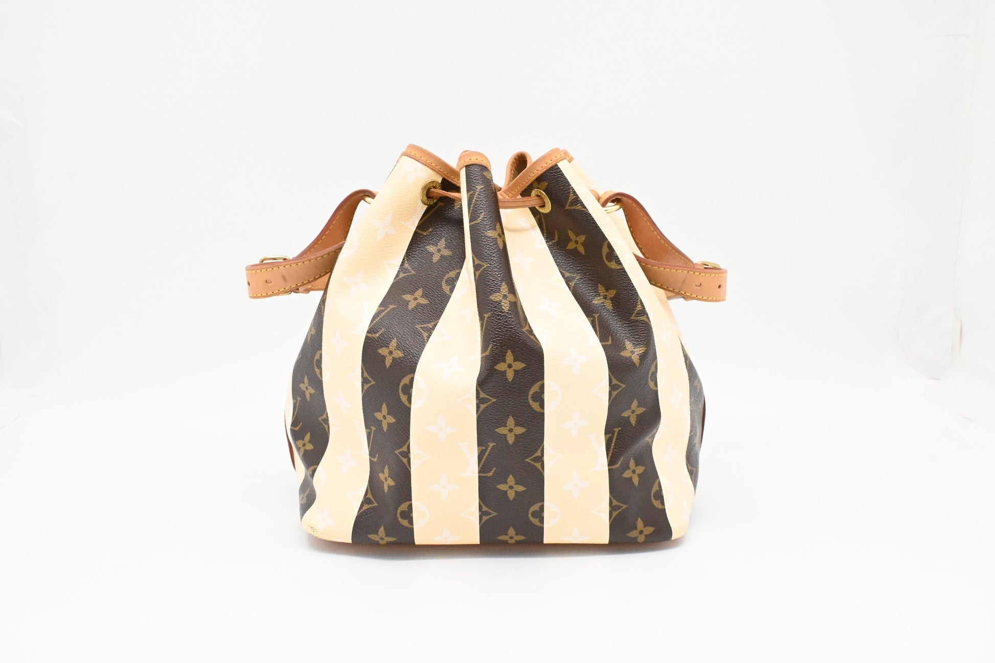Louis Vuitton Petit Noe Rayures Monogram Canvas Handbag
