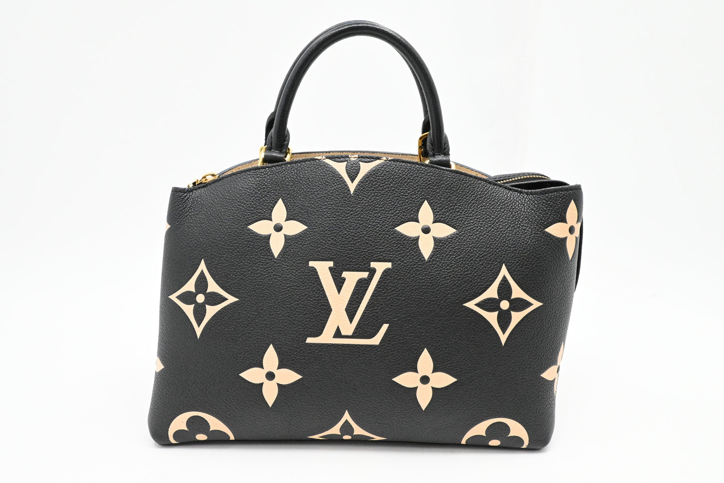 Louis Vuitton Petit Palais Bicolor Monogram Empreinte Leather Black Handbag