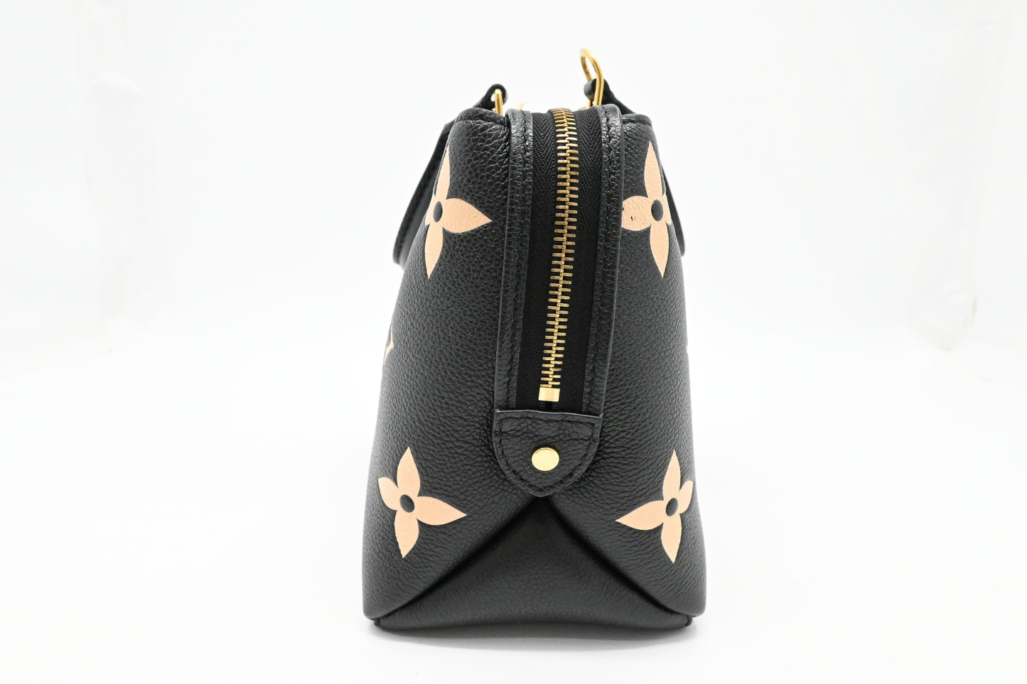Louis Vuitton Petit Palais Bicolor Monogram Empreinte Leather Black Handbag