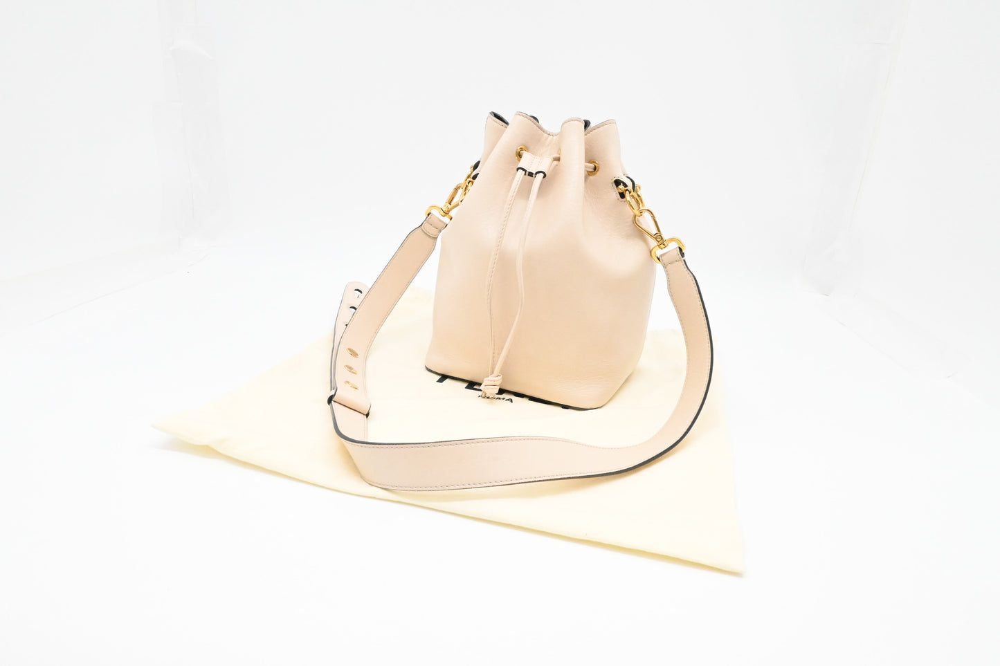 Fendi Mon Tresor Shoulder Bag In Leather Cream