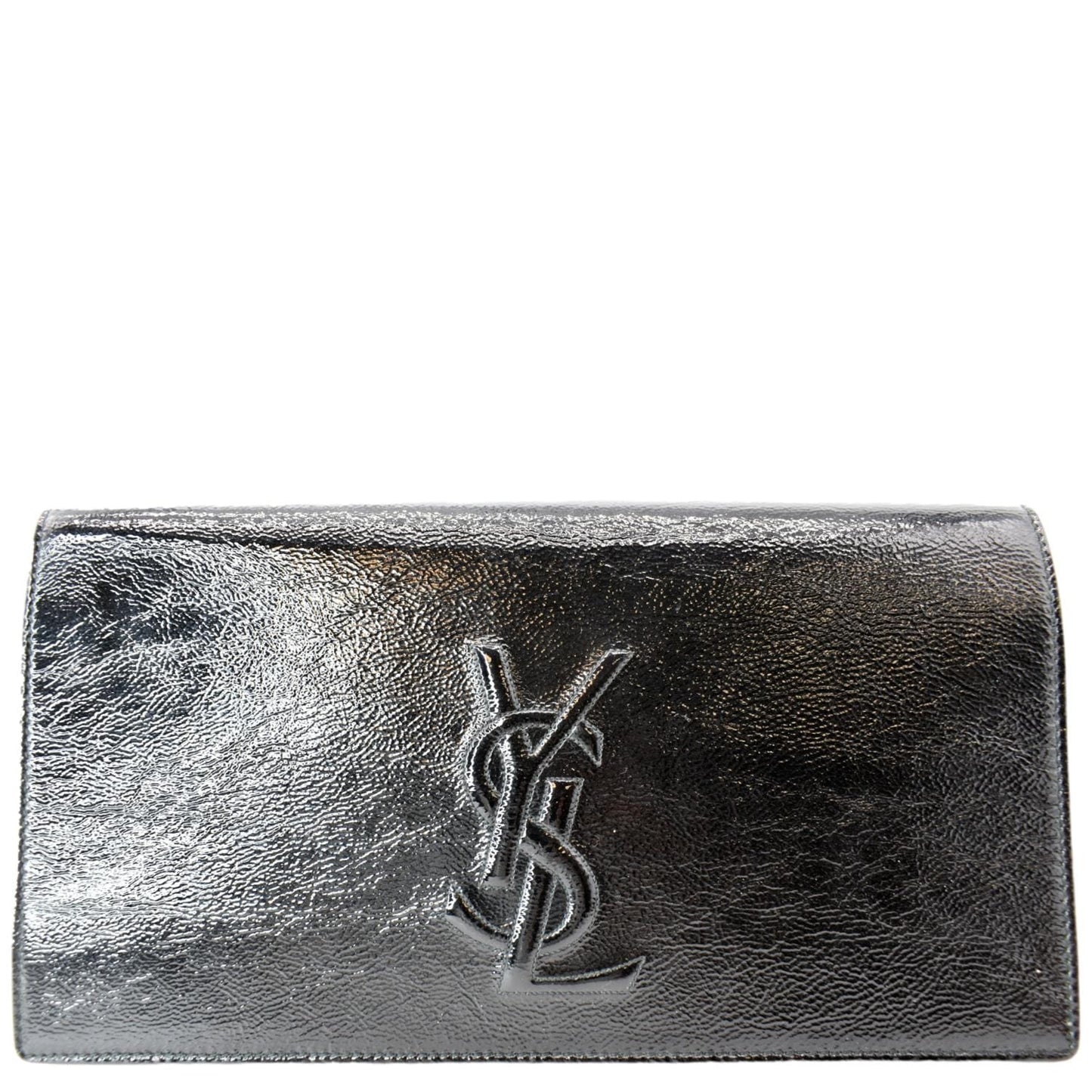 YSL Saint Laurent Saint Belle De Jour Clutch Bag Sold Leather Black