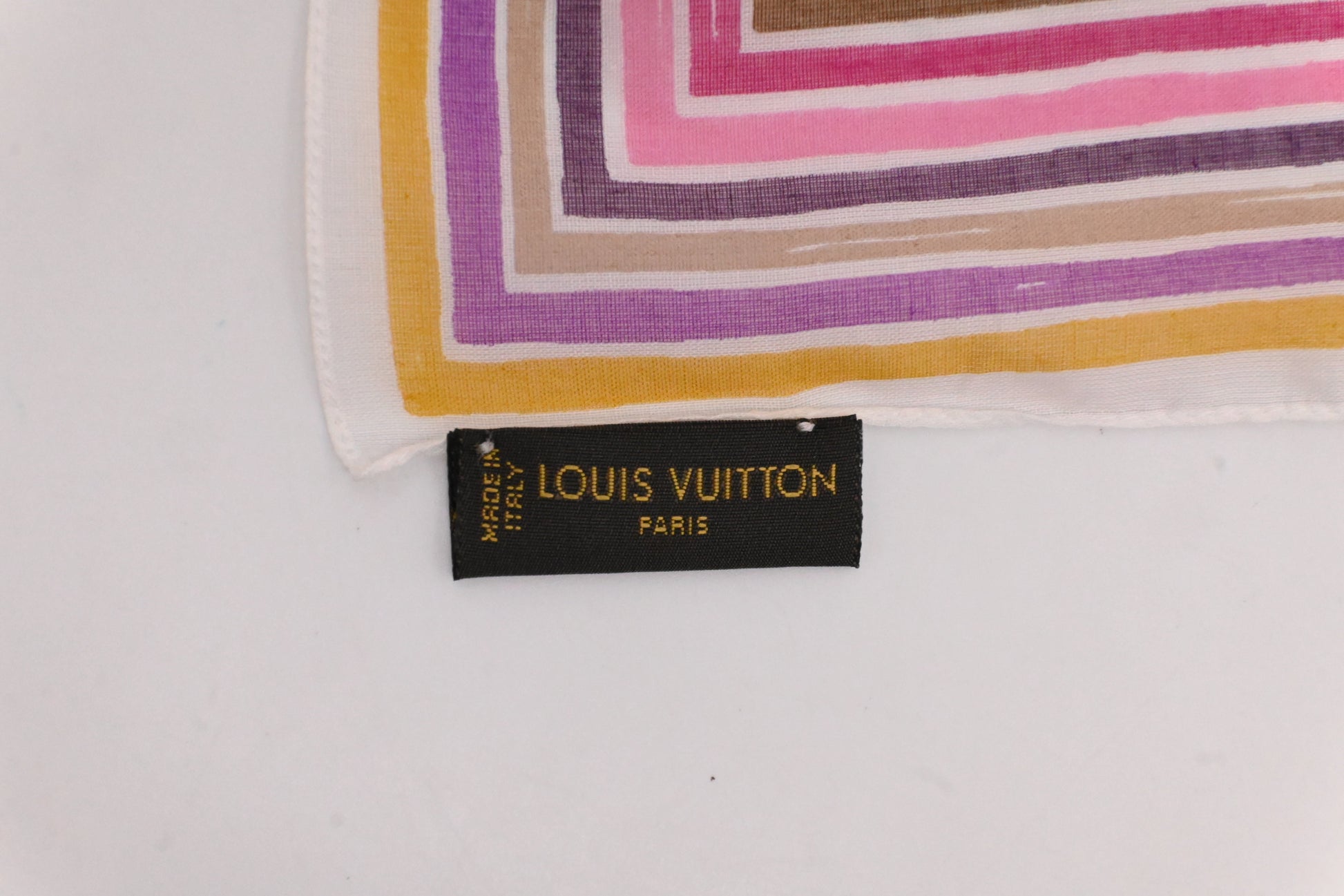 Louis Vuitton Scarf Cotton Multicolor White