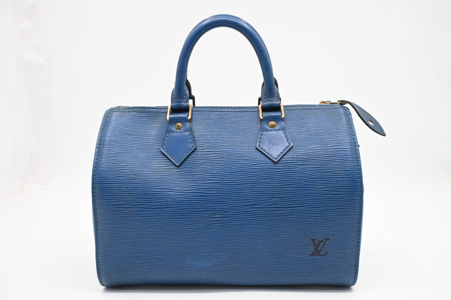 Louis Vuitton Speedy 25 Toledo Blue Leather Epi Handbag