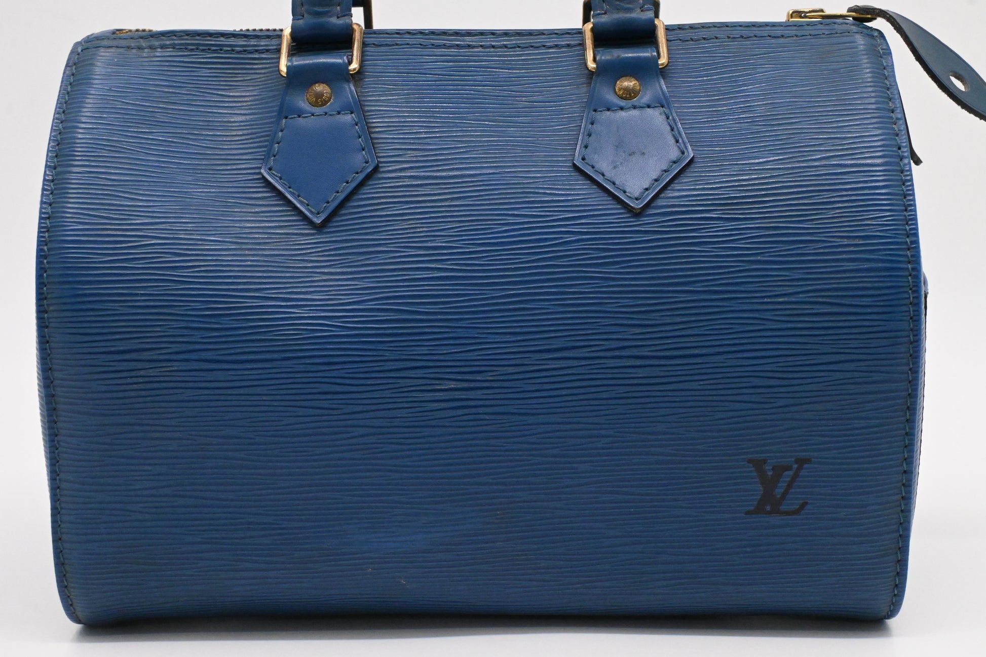 Louis Vuitton Speedy 25 Toledo Blue Leather Epi Handbag