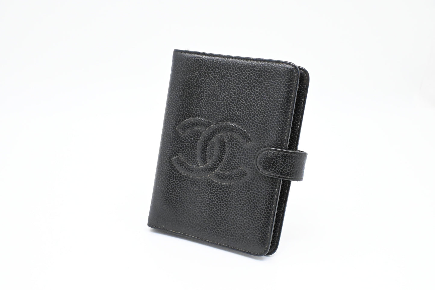 Chanel Agenda Caviar Black PM Leather Handbag