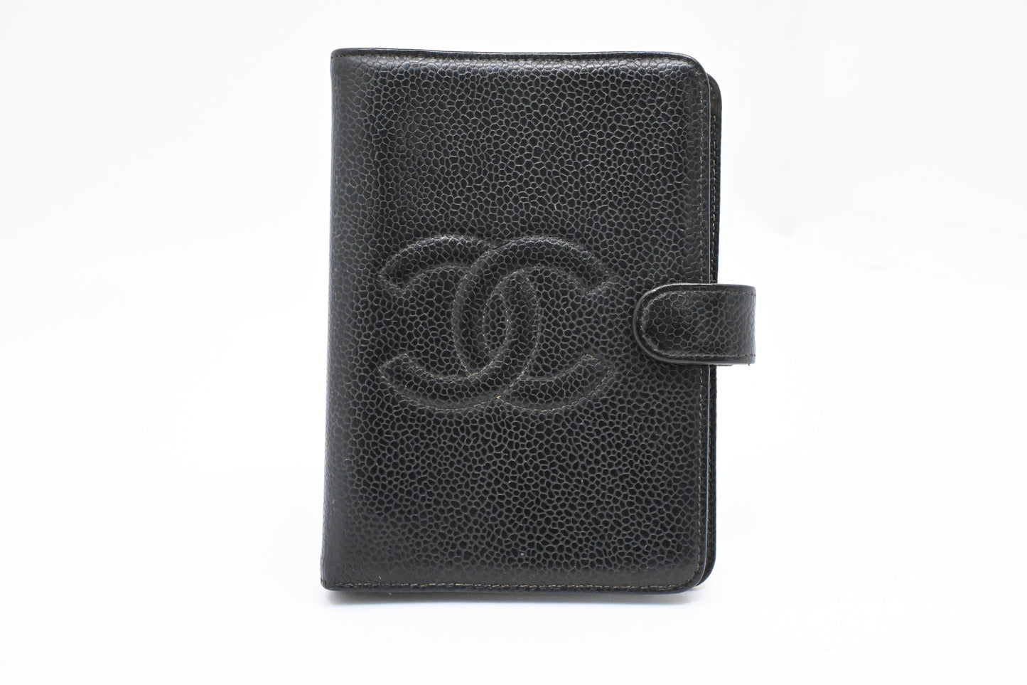 Chanel Agenda Caviar Black PM Leather Handbag