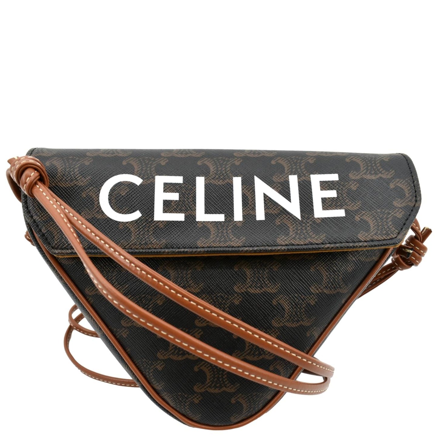 Triangle Triomphe Print Shoulder Bag Canvas Monogram