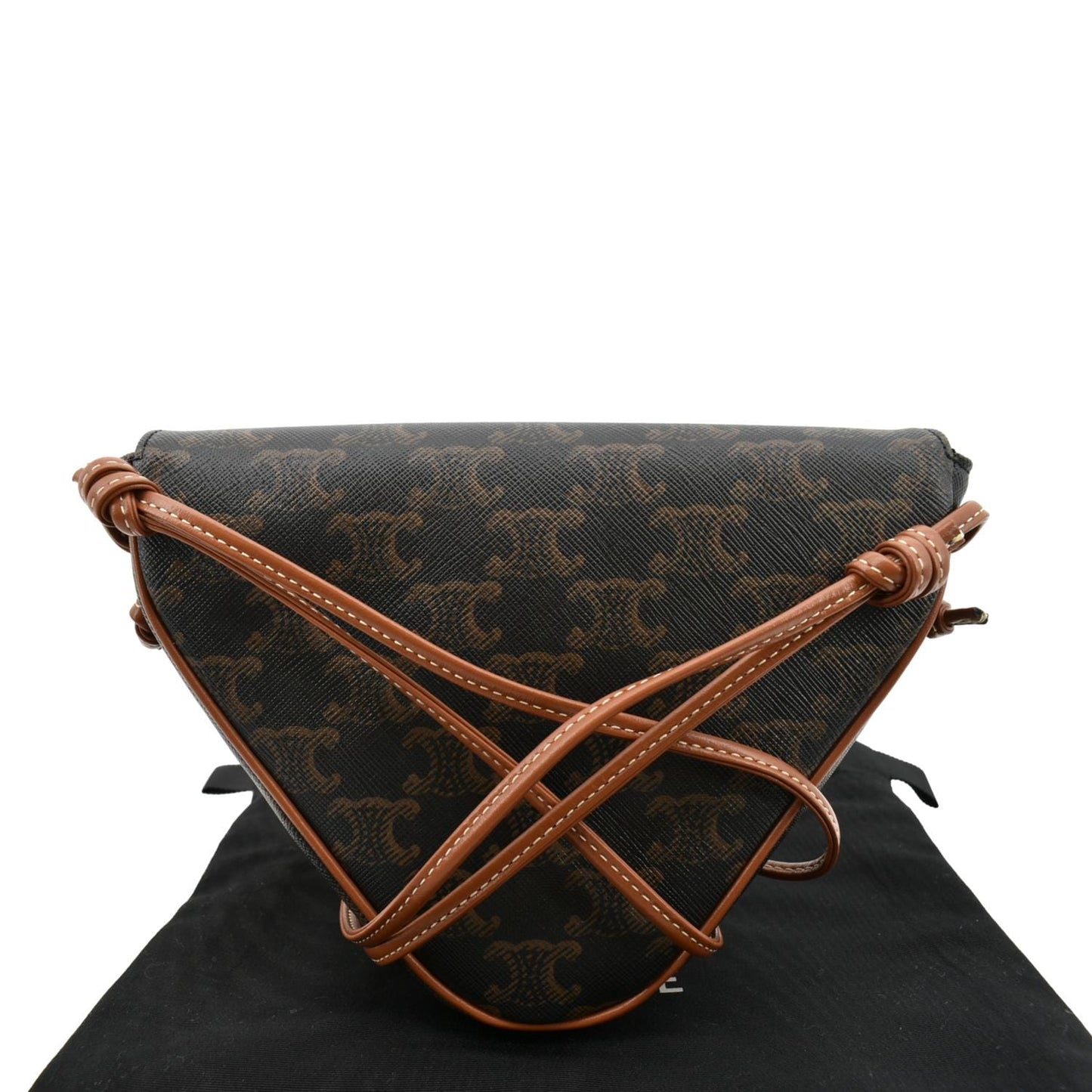 Triangle Triomphe Print Shoulder Bag Canvas Monogram