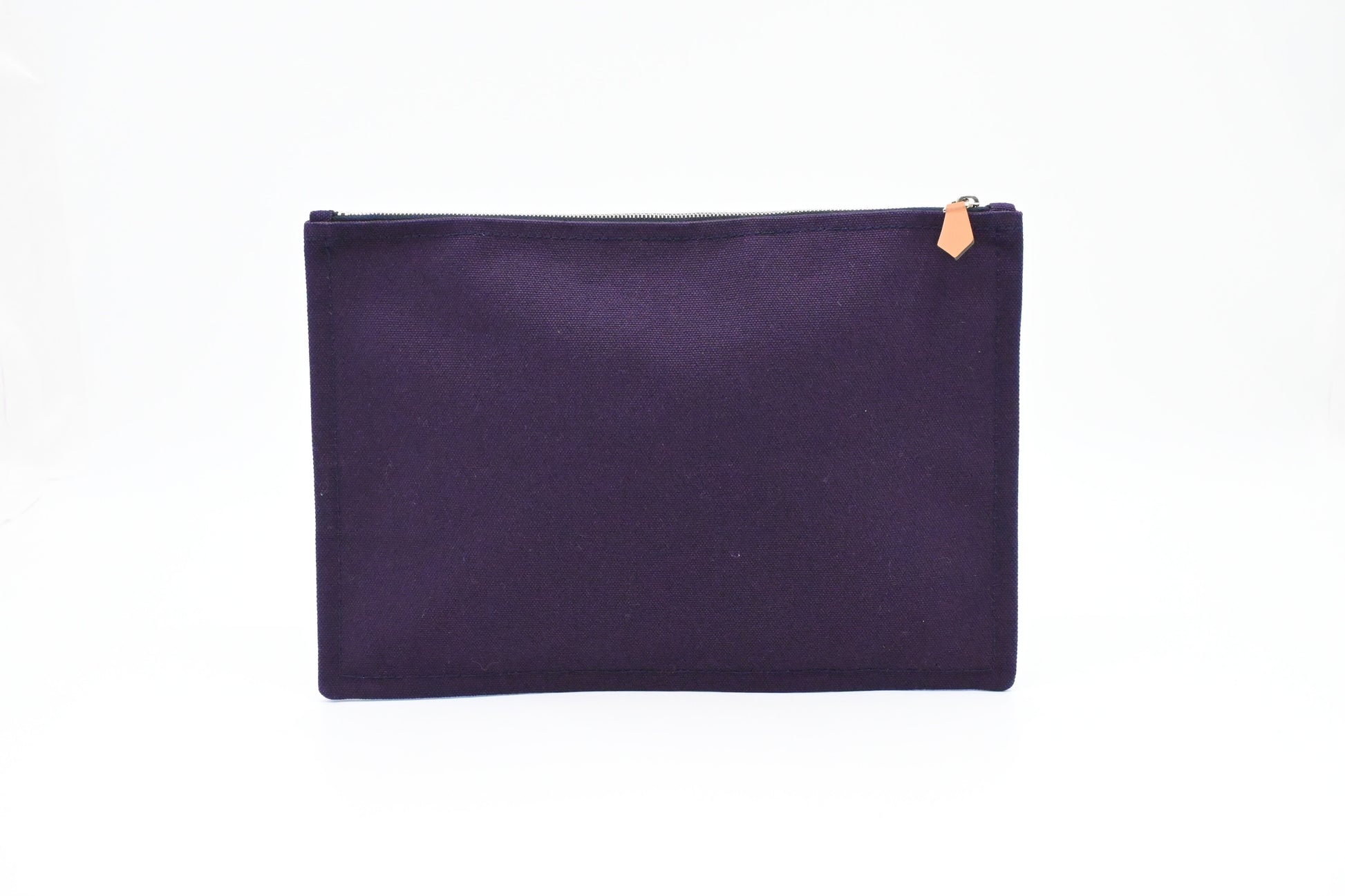 Hermes Bain Pouch In Purple Handbag Canvas Travel Bag