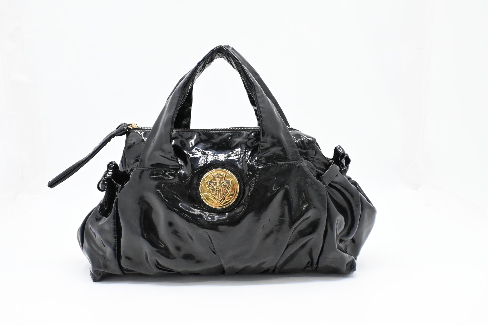 Gucci Black Patent Leather Handbag