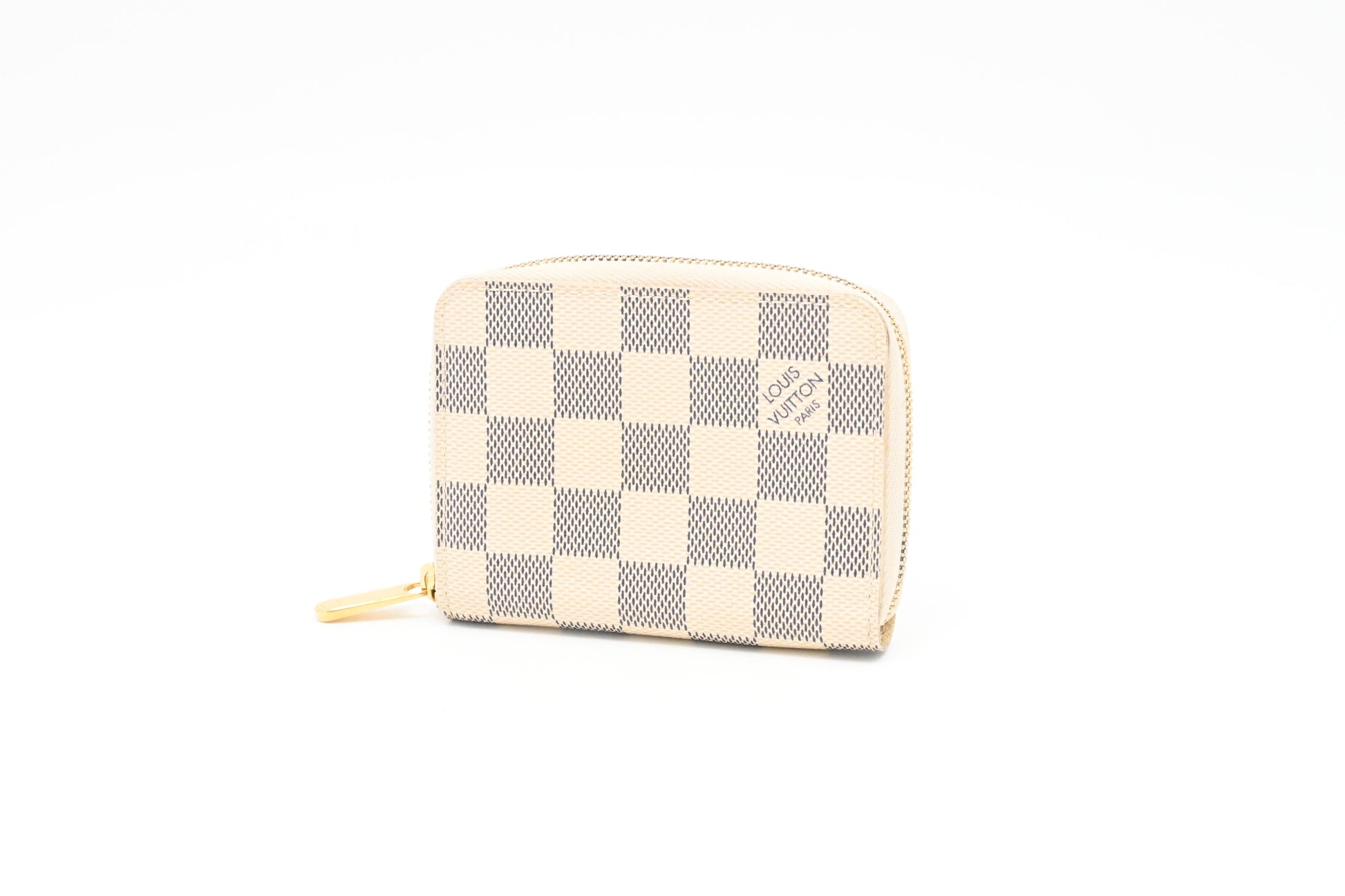 Louis Vuitton Compact Zippy Azur Damier Canvas Wallet Case Canvas 1