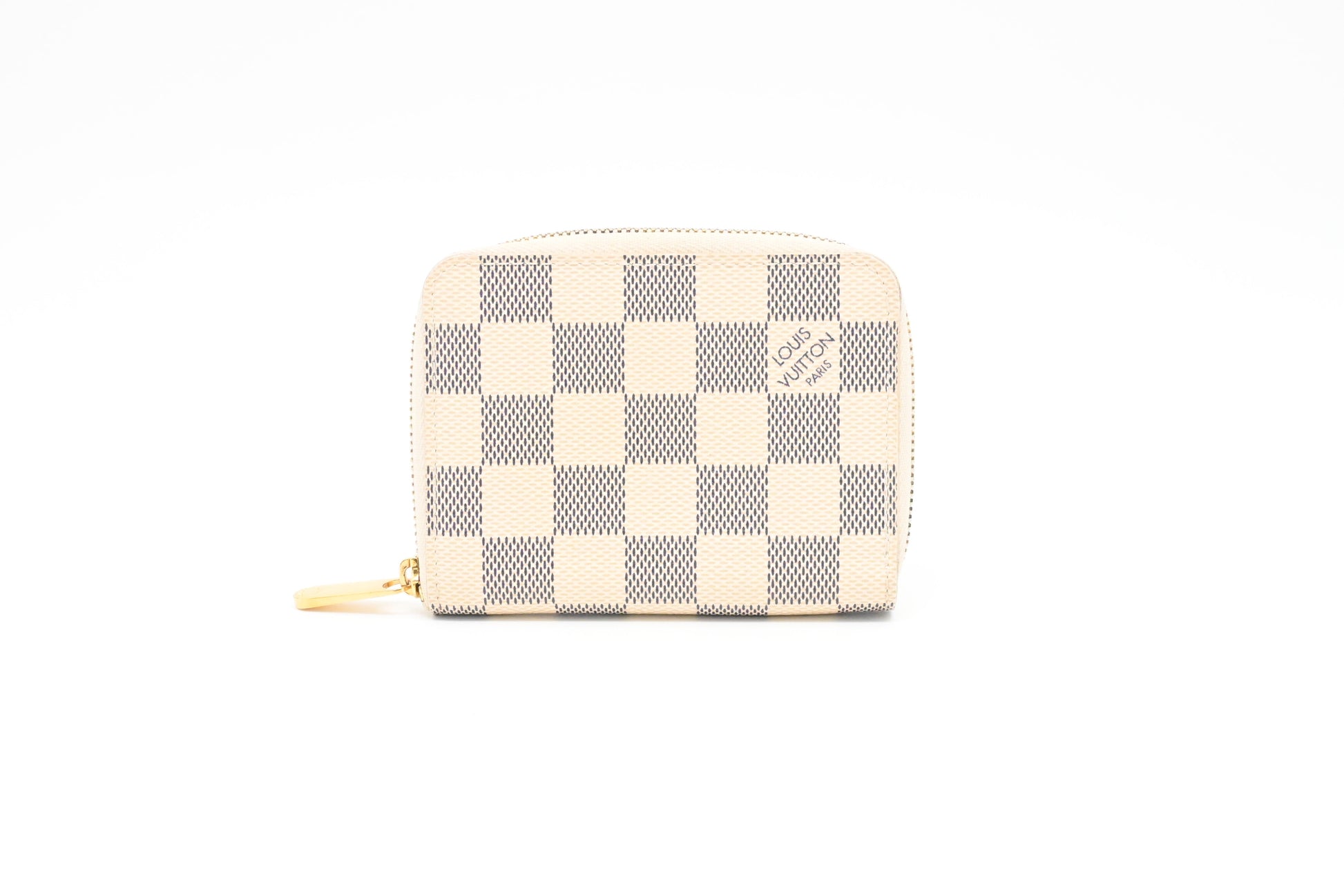 Louis Vuitton Compact Zippy Azur Damier Canvas Wallet Case Canvas 1