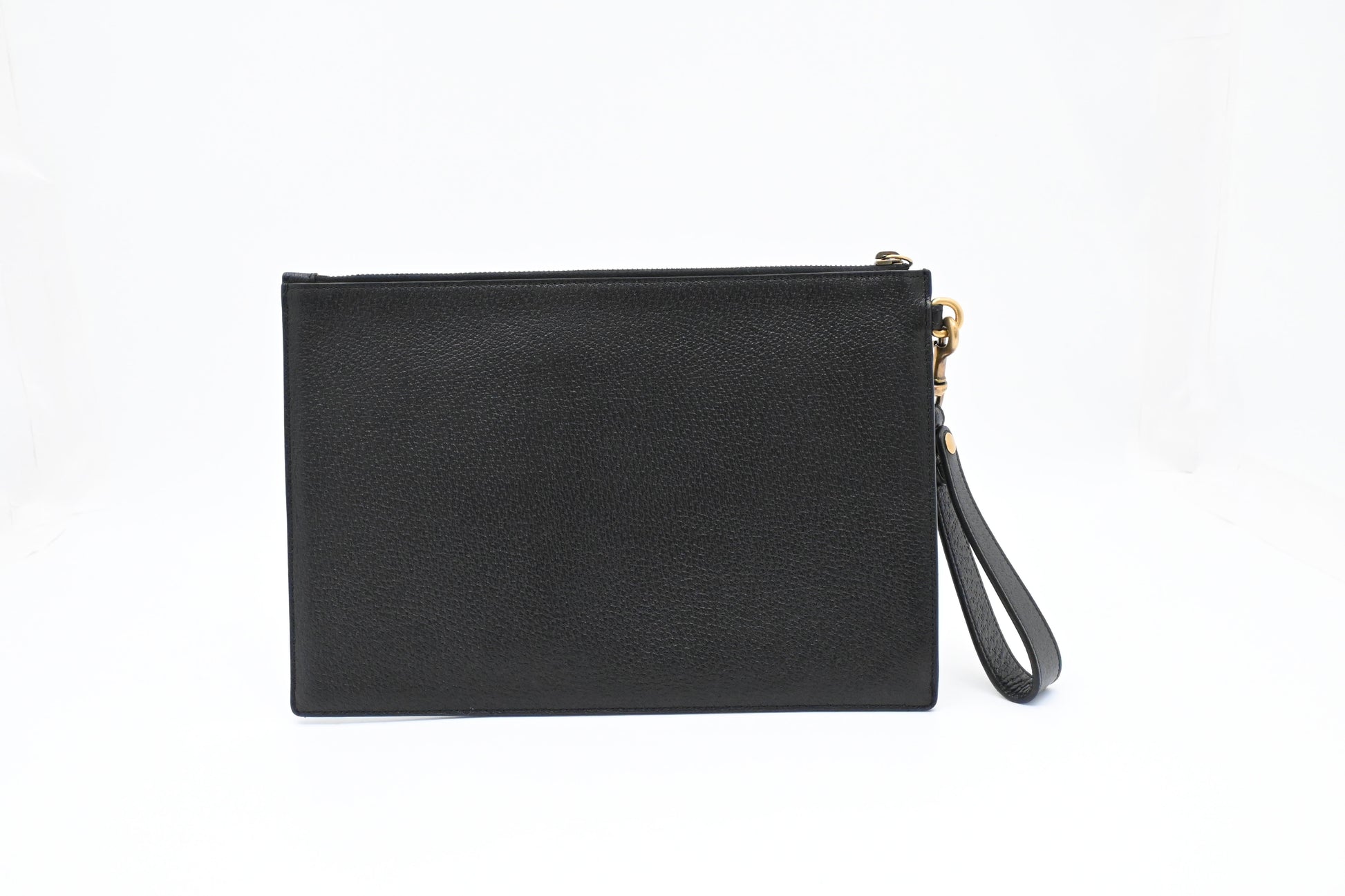 Gucci Bee Leather Black Clutch Bag Leather 1
