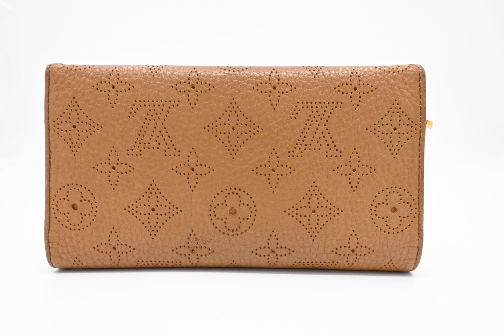 Louis Vuitton Iris Cognac Mahina Leather Wallet Case
