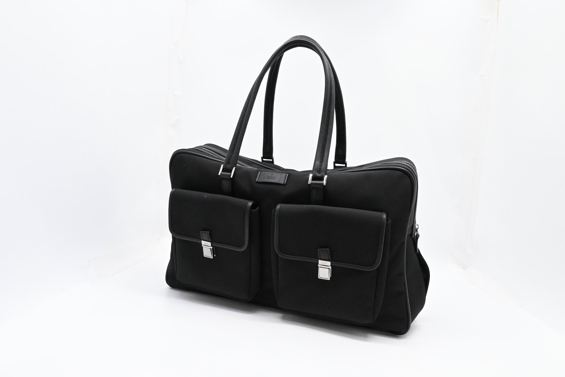 Gucci Black Canvas 1 Travel Bag