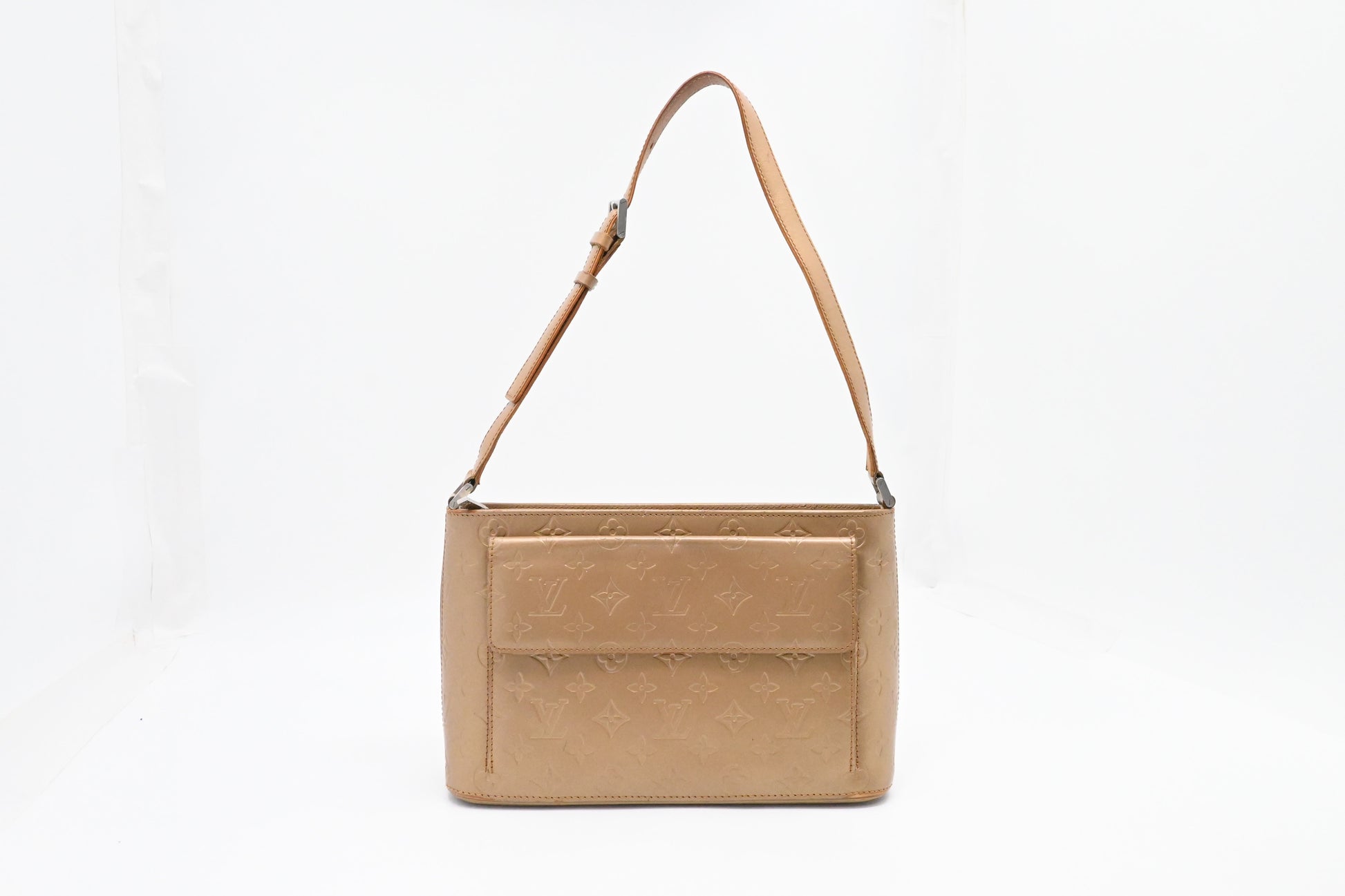 Louis Vuitton Allston Matt Leather Brown Handbag