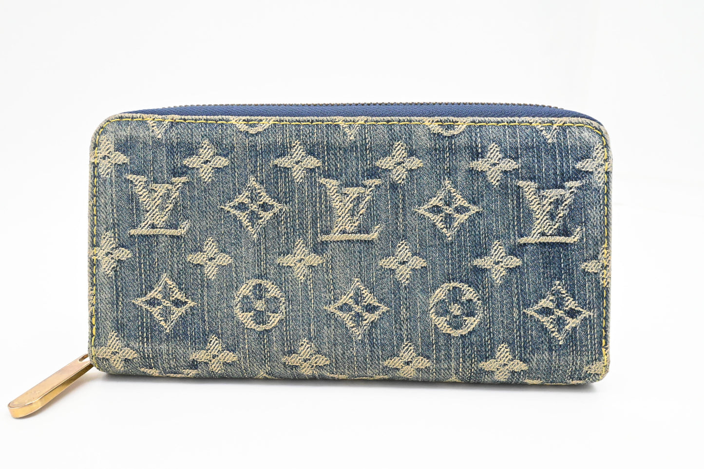 Louis Vuitton Long Zippy Monogram Denim Wallet Case Denim 2