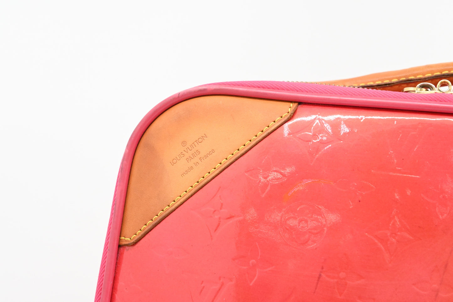 Louis Vuitton Pegase 45 Grapefruit Vernis Leather Handbag