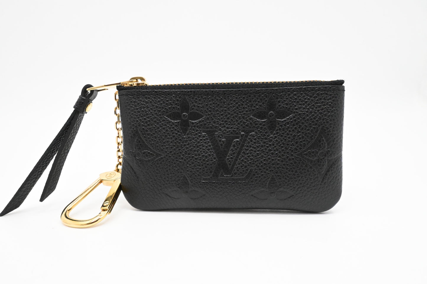 Louis Vuitton Pochette Cles Monogram Empreinte Leather Black Wallet Case