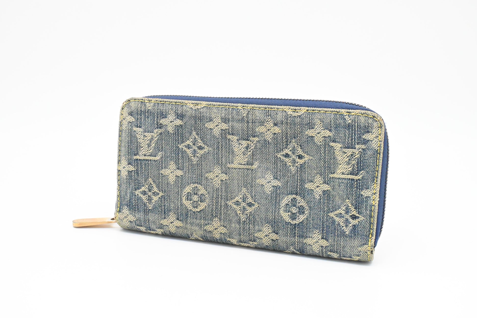 Louis Vuitton Long Zippy Monogram Denim Wallet Case Denim 1
