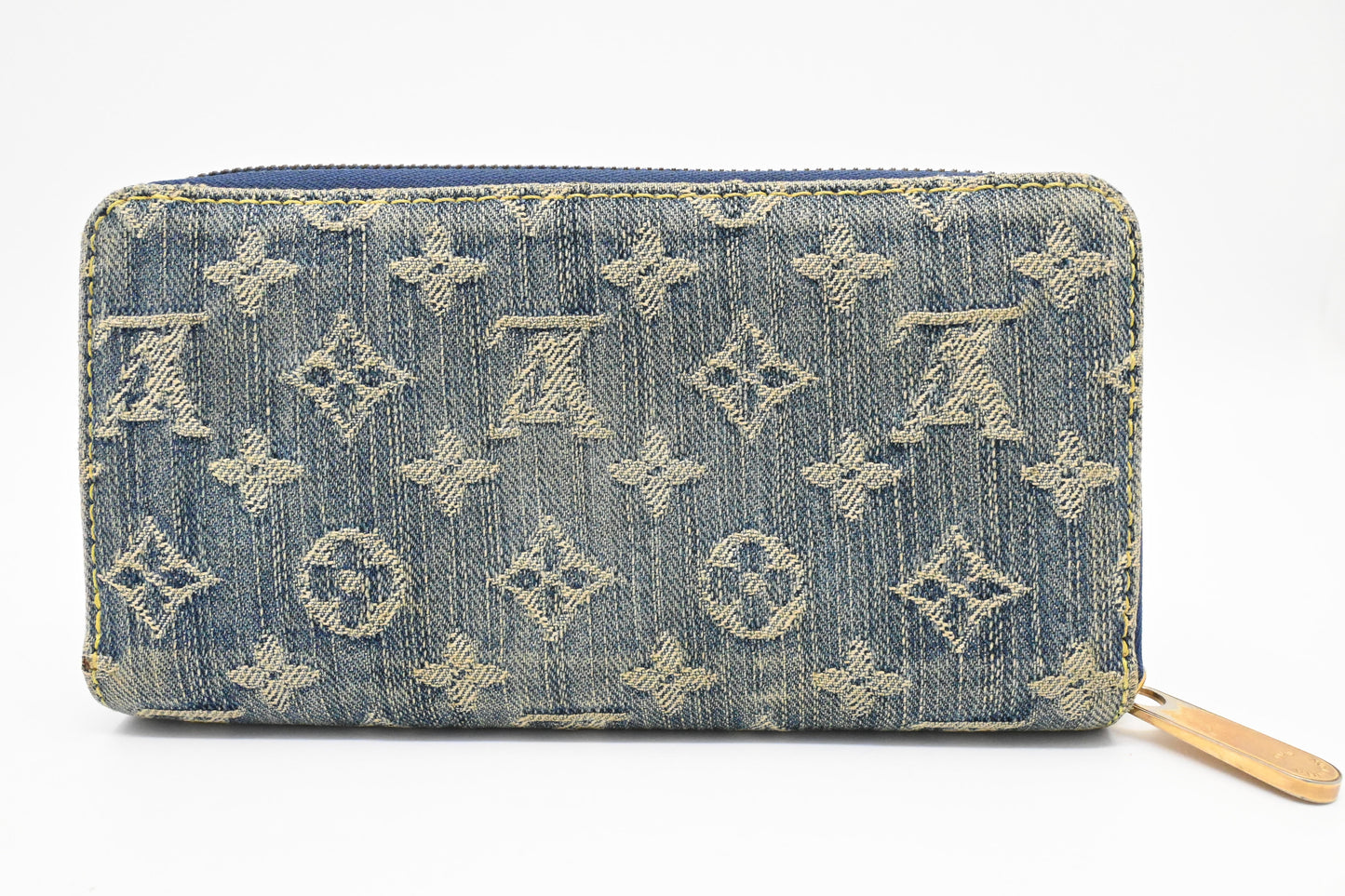 Louis Vuitton Long Zippy Monogram Denim Wallet Case Denim 1