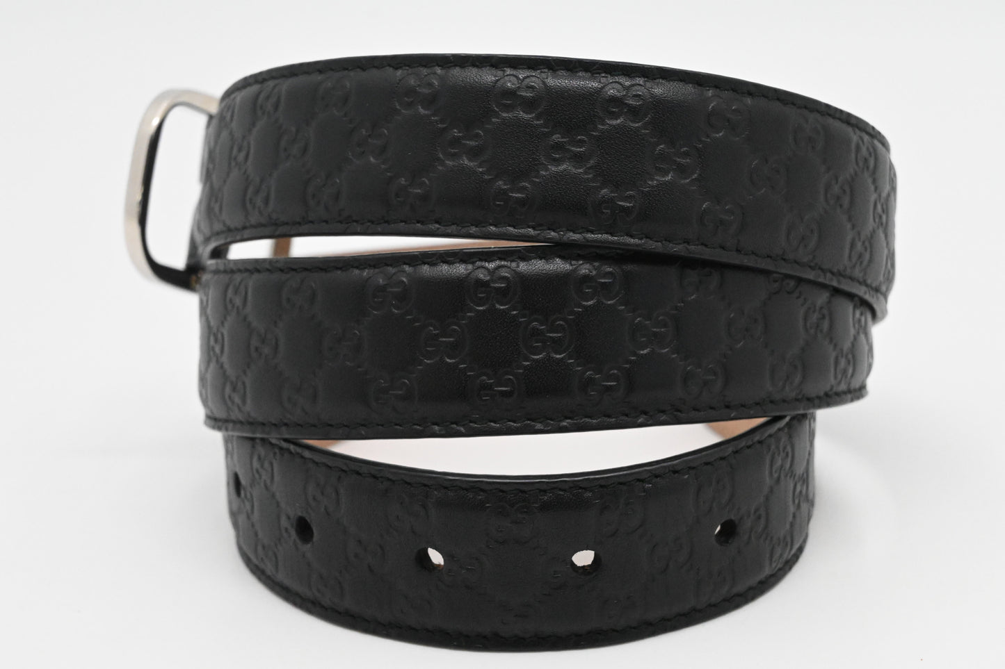 Gucci Microguccissima Leather Black Belt