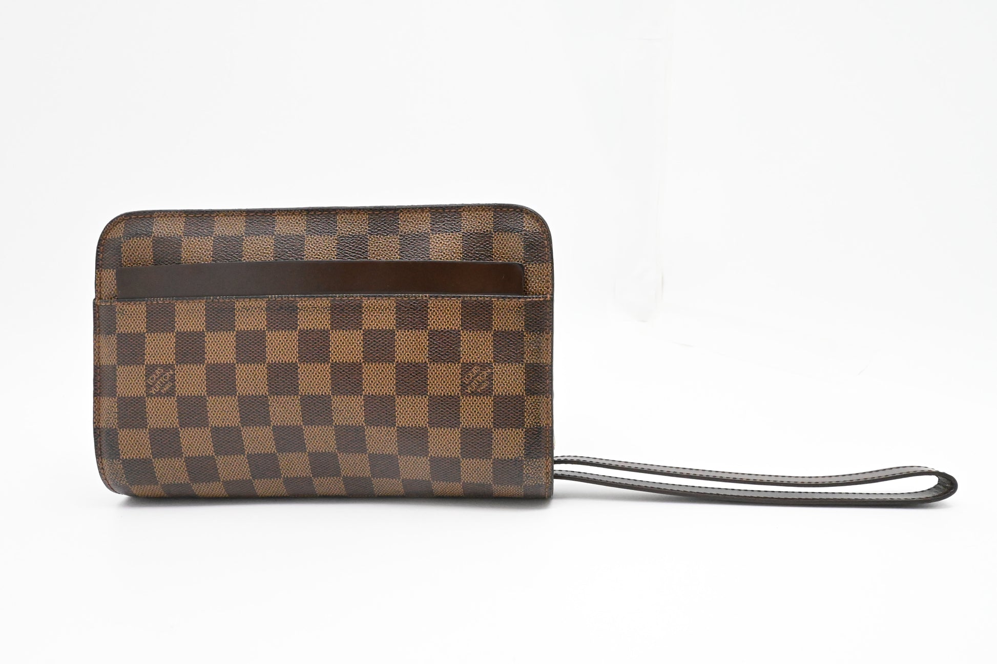 Louis Vuitton Saint Louis Pochette Ebene Canvas Damier Clutch Bag