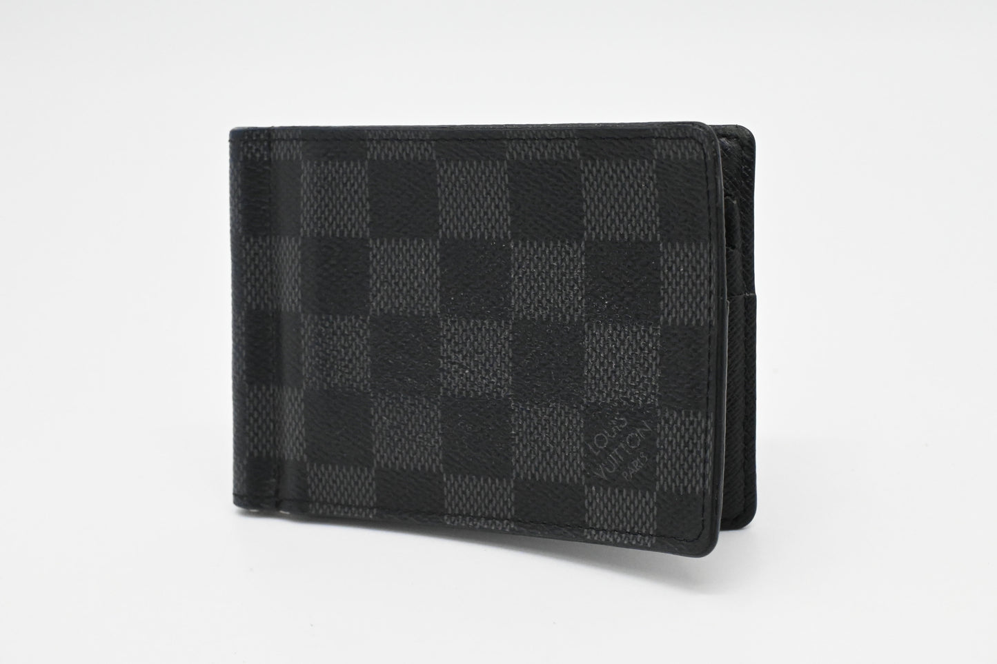Louis Vuitton Money Clip Graphite Damier Canvas Wallet Case