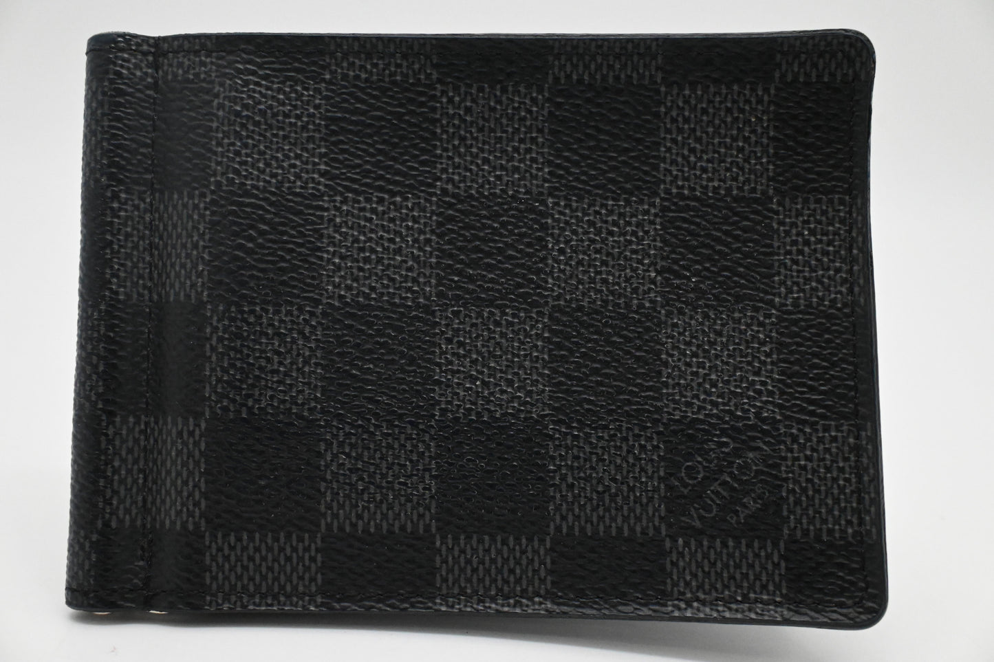 Louis Vuitton Money Clip Graphite Damier Canvas Wallet Case